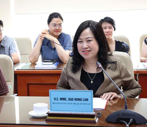 Ủy viên Trung ương Đảng, Bộ trưởng Bộ Y tế Đào Hồng Lan phát biểu